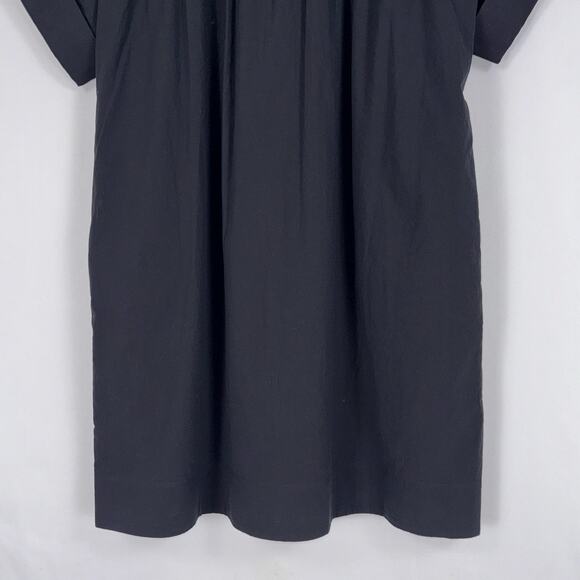 Madewell Collared Button Front Mini Shirtdress Womens XXS True Black - Picture 9 of 13